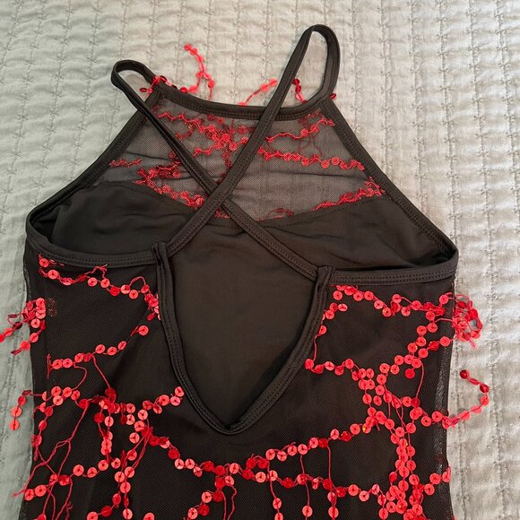 Revolution Dancewear Adult Small Style# 0125 Black and Red Sequin Costume - Picture 8 of 10